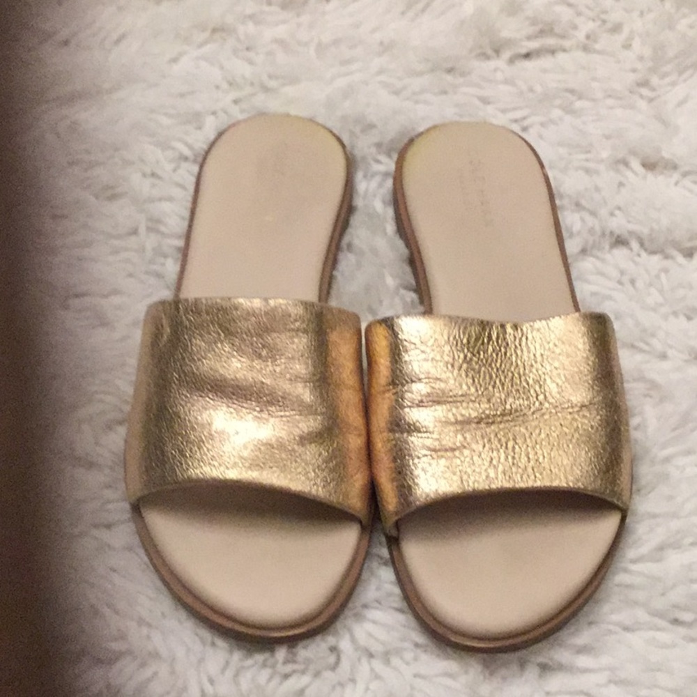 Cole Haan Gold Sandals